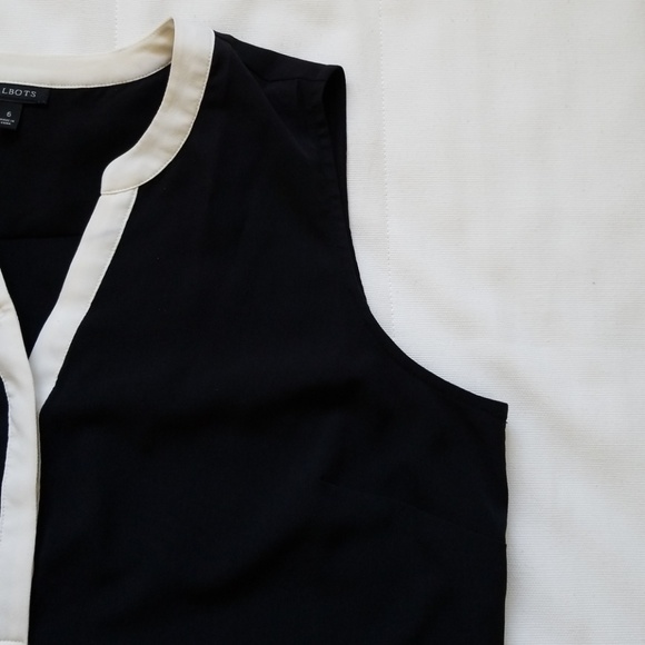 Talbots Black sleeveless blouse - Picture 4 of 7
